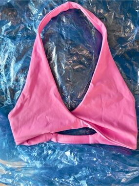 Crop shop boutique Bubblegum Pink Halter sports bra